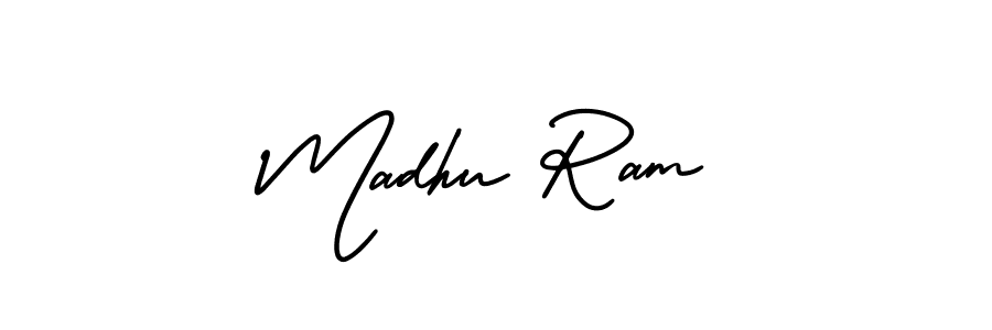 AmerikaSignatureDemo-Regular is a professional signature style that is perfect for those who want to add a touch of class to their signature. It is also a great choice for those who want to make their signature more unique. Get Madhu Ram name to fancy signature for free. Madhu Ram signature style 3 images and pictures png