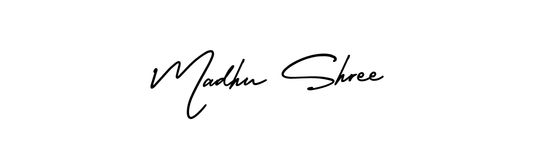 It looks lik you need a new signature style for name Madhu Shree. Design unique handwritten (AmerikaSignatureDemo-Regular) signature with our free signature maker in just a few clicks. Madhu Shree signature style 3 images and pictures png