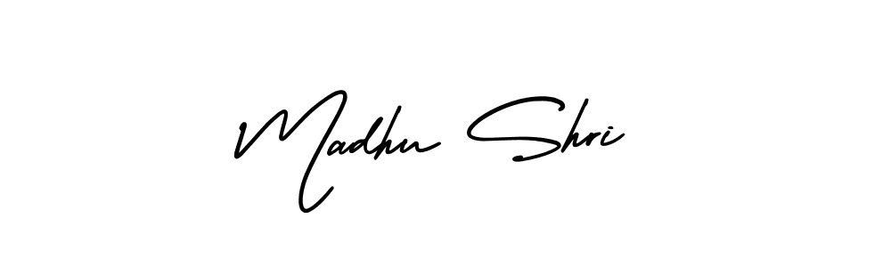 Madhu Shri stylish signature style. Best Handwritten Sign (AmerikaSignatureDemo-Regular) for my name. Handwritten Signature Collection Ideas for my name Madhu Shri. Madhu Shri signature style 3 images and pictures png