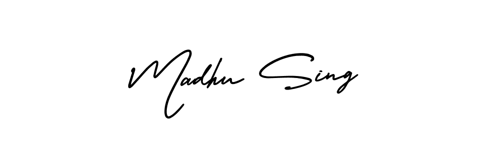 Make a beautiful signature design for name Madhu Sing. Use this online signature maker to create a handwritten signature for free. Madhu Sing signature style 3 images and pictures png