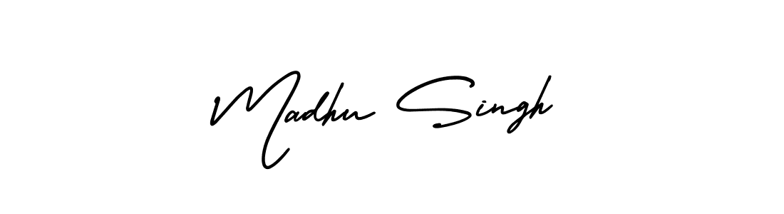 Madhu Singh stylish signature style. Best Handwritten Sign (AmerikaSignatureDemo-Regular) for my name. Handwritten Signature Collection Ideas for my name Madhu Singh. Madhu Singh signature style 3 images and pictures png