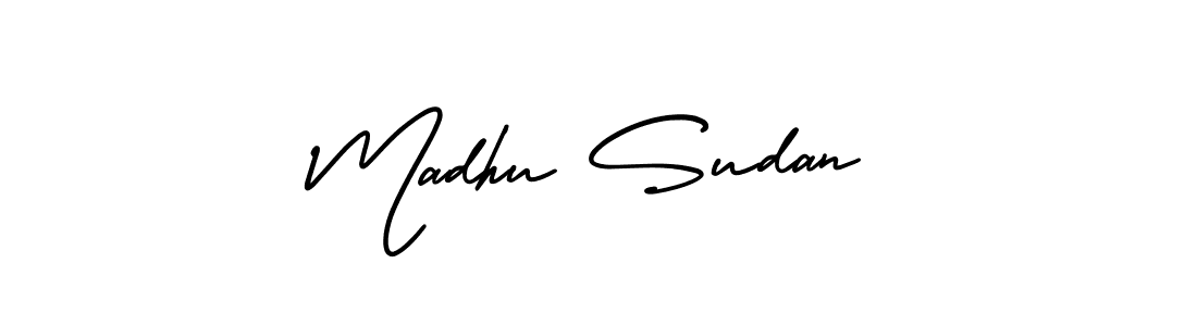 How to make Madhu Sudan signature? AmerikaSignatureDemo-Regular is a professional autograph style. Create handwritten signature for Madhu Sudan name. Madhu Sudan signature style 3 images and pictures png