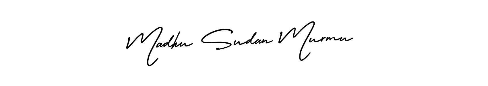 This is the best signature style for the Madhu Sudan Murmu name. Also you like these signature font (AmerikaSignatureDemo-Regular). Mix name signature. Madhu Sudan Murmu signature style 3 images and pictures png