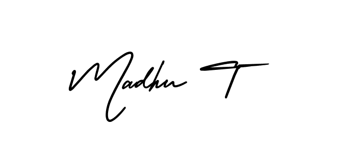 Best and Professional Signature Style for Madhu T. AmerikaSignatureDemo-Regular Best Signature Style Collection. Madhu T signature style 3 images and pictures png