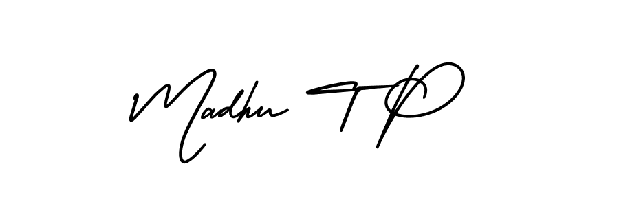 Check out images of Autograph of Madhu T P name. Actor Madhu T P Signature Style. AmerikaSignatureDemo-Regular is a professional sign style online. Madhu T P signature style 3 images and pictures png