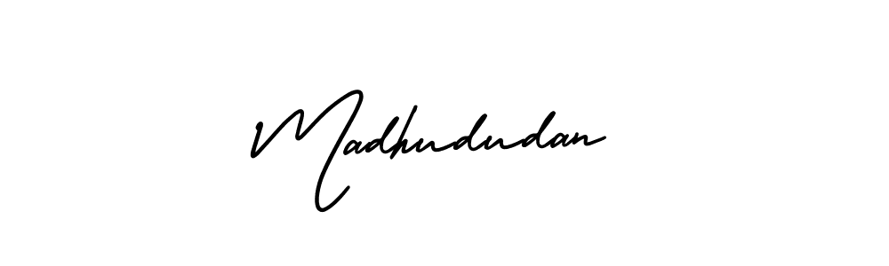 Make a beautiful signature design for name Madhududan. With this signature (AmerikaSignatureDemo-Regular) style, you can create a handwritten signature for free. Madhududan signature style 3 images and pictures png