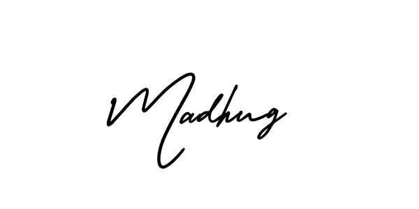 This is the best signature style for the Madhug name. Also you like these signature font (AmerikaSignatureDemo-Regular). Mix name signature. Madhug signature style 3 images and pictures png