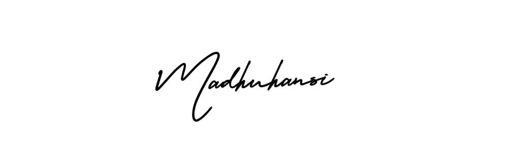 Similarly AmerikaSignatureDemo-Regular is the best handwritten signature design. Signature creator online .You can use it as an online autograph creator for name Madhuhansi. Madhuhansi signature style 3 images and pictures png