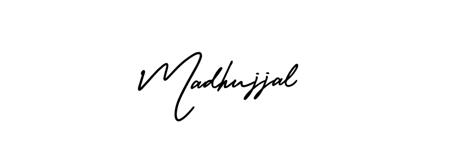 Madhujjal stylish signature style. Best Handwritten Sign (AmerikaSignatureDemo-Regular) for my name. Handwritten Signature Collection Ideas for my name Madhujjal. Madhujjal signature style 3 images and pictures png