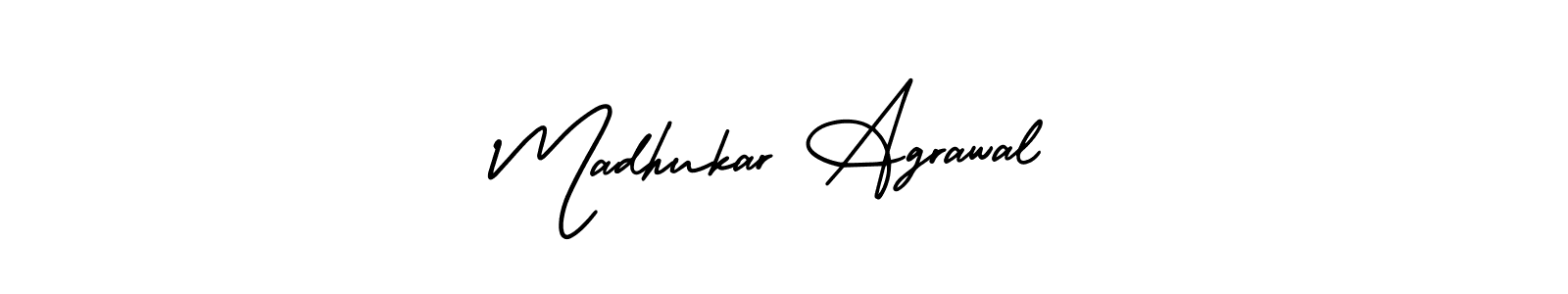 Also You can easily find your signature by using the search form. We will create Madhukar Agrawal name handwritten signature images for you free of cost using AmerikaSignatureDemo-Regular sign style. Madhukar Agrawal signature style 3 images and pictures png