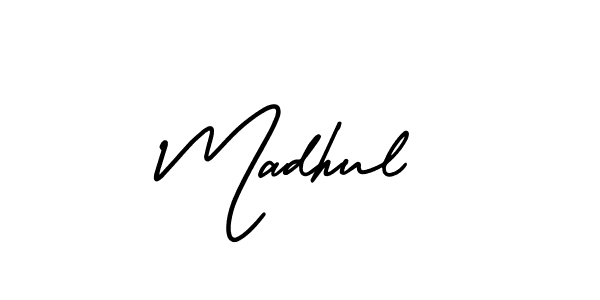 Also we have Madhul name is the best signature style. Create professional handwritten signature collection using AmerikaSignatureDemo-Regular autograph style. Madhul signature style 3 images and pictures png