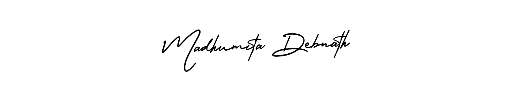 AmerikaSignatureDemo-Regular is a professional signature style that is perfect for those who want to add a touch of class to their signature. It is also a great choice for those who want to make their signature more unique. Get Madhumita Debnath name to fancy signature for free. Madhumita Debnath signature style 3 images and pictures png