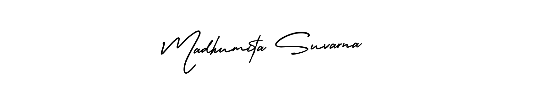 AmerikaSignatureDemo-Regular is a professional signature style that is perfect for those who want to add a touch of class to their signature. It is also a great choice for those who want to make their signature more unique. Get Madhumita Suvarna name to fancy signature for free. Madhumita Suvarna signature style 3 images and pictures png