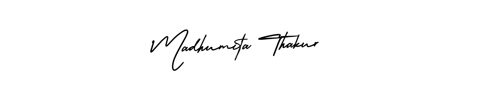 It looks lik you need a new signature style for name Madhumita Thakur. Design unique handwritten (AmerikaSignatureDemo-Regular) signature with our free signature maker in just a few clicks. Madhumita Thakur signature style 3 images and pictures png