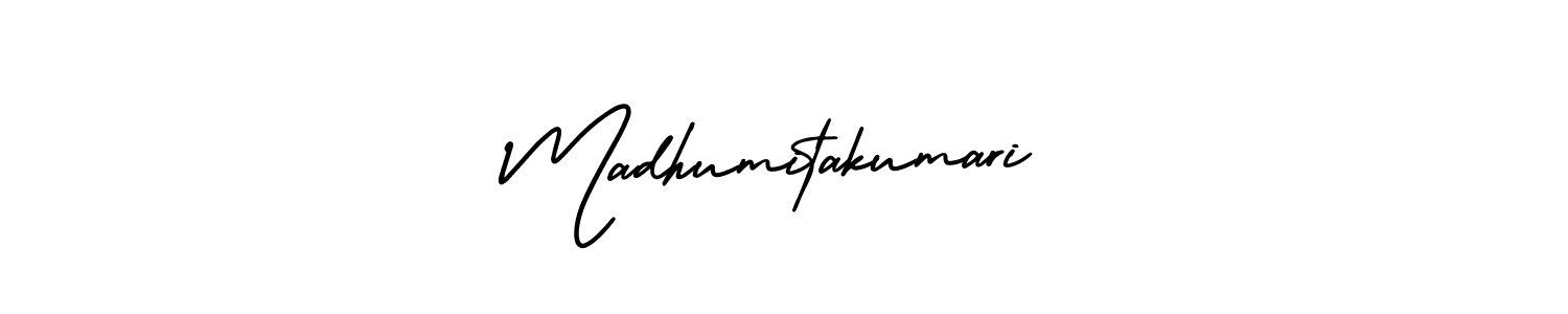 Design your own signature with our free online signature maker. With this signature software, you can create a handwritten (AmerikaSignatureDemo-Regular) signature for name Madhumitakumari. Madhumitakumari signature style 3 images and pictures png