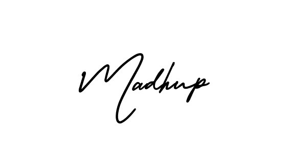 if you are searching for the best signature style for your name Madhup. so please give up your signature search. here we have designed multiple signature styles  using AmerikaSignatureDemo-Regular. Madhup signature style 3 images and pictures png