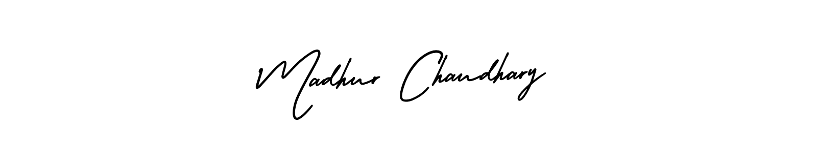Use a signature maker to create a handwritten signature online. With this signature software, you can design (AmerikaSignatureDemo-Regular) your own signature for name Madhur Chaudhary. Madhur Chaudhary signature style 3 images and pictures png