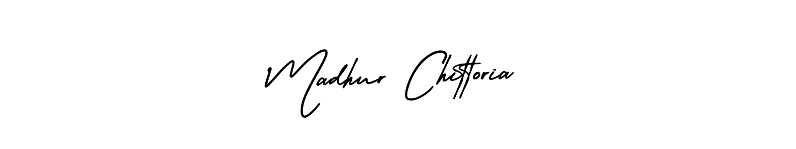 Make a beautiful signature design for name Madhur Chittoria. With this signature (AmerikaSignatureDemo-Regular) style, you can create a handwritten signature for free. Madhur Chittoria signature style 3 images and pictures png