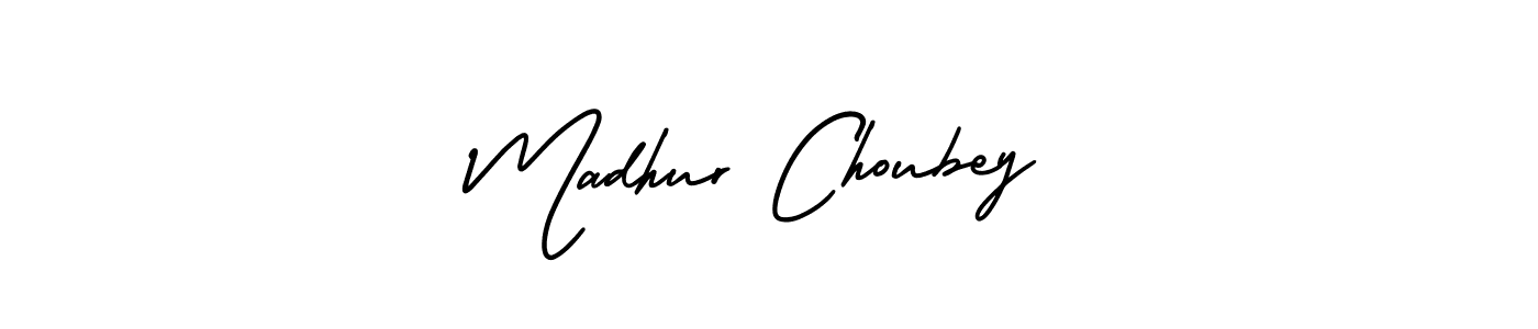 How to Draw Madhur Choubey signature style? AmerikaSignatureDemo-Regular is a latest design signature styles for name Madhur Choubey. Madhur Choubey signature style 3 images and pictures png