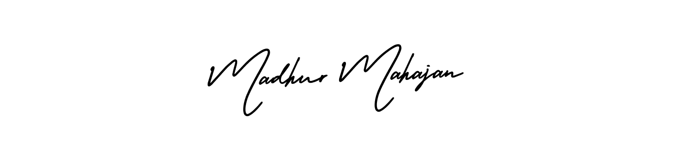 if you are searching for the best signature style for your name Madhur Mahajan. so please give up your signature search. here we have designed multiple signature styles  using AmerikaSignatureDemo-Regular. Madhur Mahajan signature style 3 images and pictures png