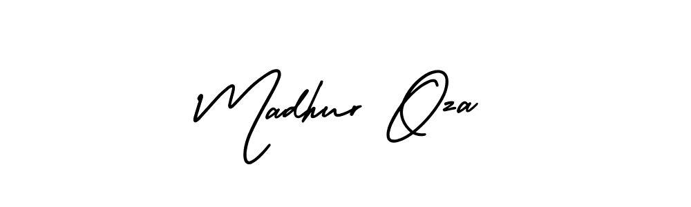 This is the best signature style for the Madhur Oza name. Also you like these signature font (AmerikaSignatureDemo-Regular). Mix name signature. Madhur Oza signature style 3 images and pictures png
