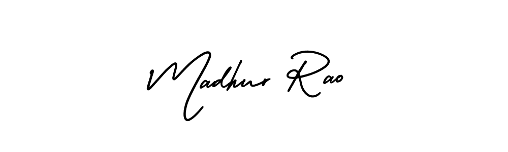 How to Draw Madhur Rao signature style? AmerikaSignatureDemo-Regular is a latest design signature styles for name Madhur Rao. Madhur Rao signature style 3 images and pictures png