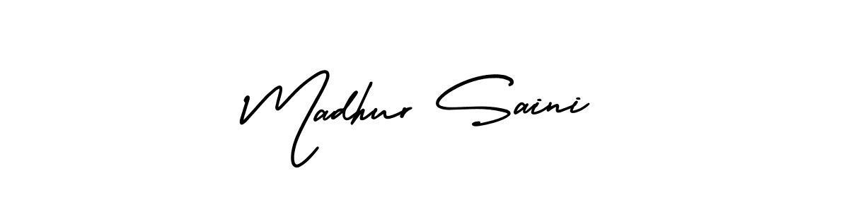 It looks lik you need a new signature style for name Madhur Saini. Design unique handwritten (AmerikaSignatureDemo-Regular) signature with our free signature maker in just a few clicks. Madhur Saini signature style 3 images and pictures png