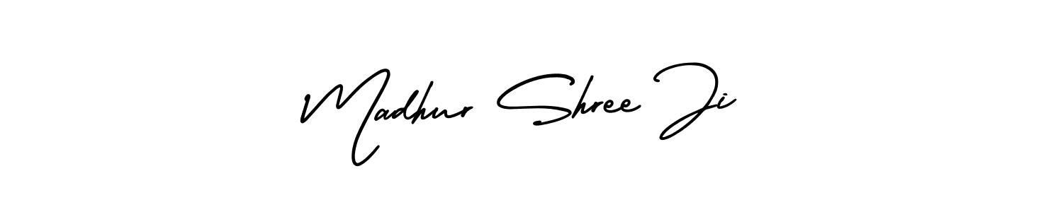 This is the best signature style for the Madhur Shree Ji name. Also you like these signature font (AmerikaSignatureDemo-Regular). Mix name signature. Madhur Shree Ji signature style 3 images and pictures png