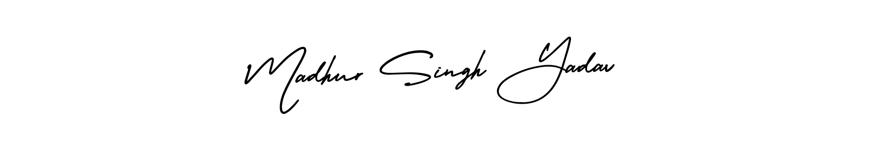 Create a beautiful signature design for name Madhur Singh Yadav. With this signature (AmerikaSignatureDemo-Regular) fonts, you can make a handwritten signature for free. Madhur Singh Yadav signature style 3 images and pictures png