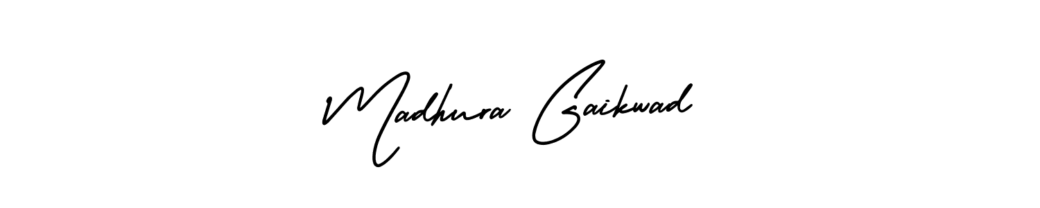 Also You can easily find your signature by using the search form. We will create Madhura Gaikwad name handwritten signature images for you free of cost using AmerikaSignatureDemo-Regular sign style. Madhura Gaikwad signature style 3 images and pictures png