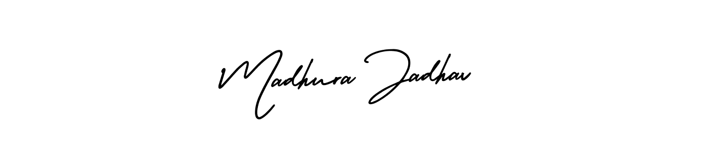 Here are the top 10 professional signature styles for the name Madhura Jadhav. These are the best autograph styles you can use for your name. Madhura Jadhav signature style 3 images and pictures png