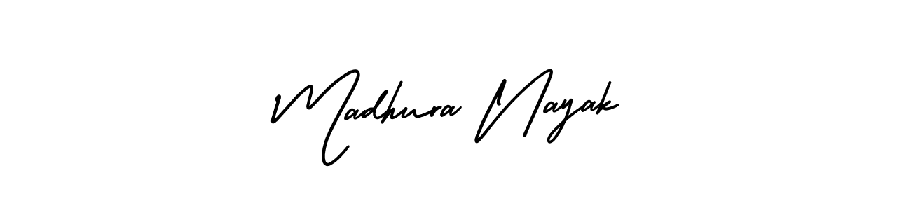 It looks lik you need a new signature style for name Madhura Nayak. Design unique handwritten (AmerikaSignatureDemo-Regular) signature with our free signature maker in just a few clicks. Madhura Nayak signature style 3 images and pictures png