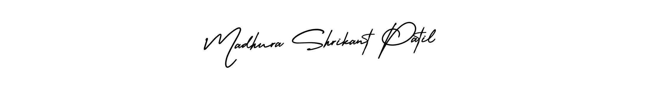 How to make Madhura Shrikant Patil name signature. Use AmerikaSignatureDemo-Regular style for creating short signs online. This is the latest handwritten sign. Madhura Shrikant Patil signature style 3 images and pictures png