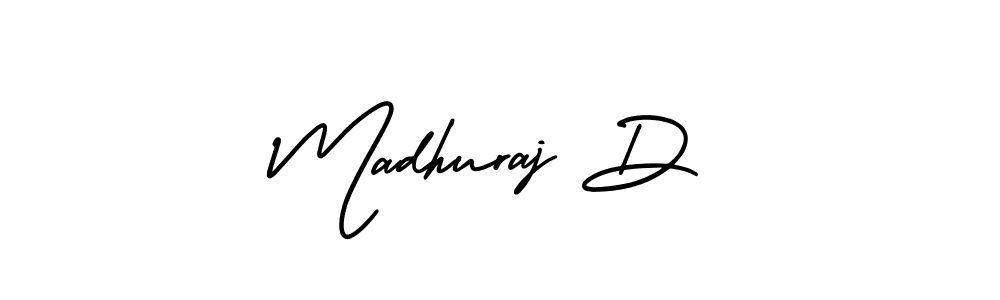 AmerikaSignatureDemo-Regular is a professional signature style that is perfect for those who want to add a touch of class to their signature. It is also a great choice for those who want to make their signature more unique. Get Madhuraj D name to fancy signature for free. Madhuraj D signature style 3 images and pictures png