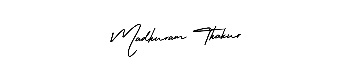 Create a beautiful signature design for name Madhuram Thakur. With this signature (AmerikaSignatureDemo-Regular) fonts, you can make a handwritten signature for free. Madhuram Thakur signature style 3 images and pictures png