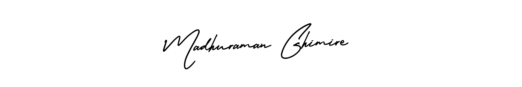 How to Draw Madhuraman Ghimire signature style? AmerikaSignatureDemo-Regular is a latest design signature styles for name Madhuraman Ghimire. Madhuraman Ghimire signature style 3 images and pictures png