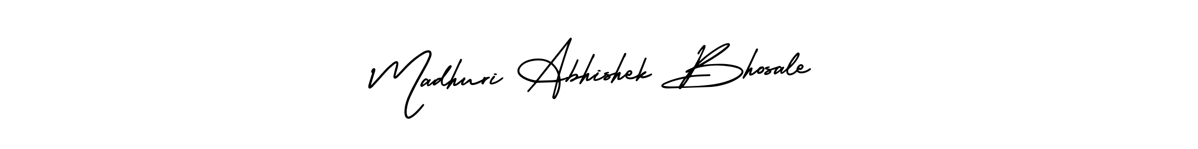 Design your own signature with our free online signature maker. With this signature software, you can create a handwritten (AmerikaSignatureDemo-Regular) signature for name Madhuri Abhishek Bhosale. Madhuri Abhishek Bhosale signature style 3 images and pictures png