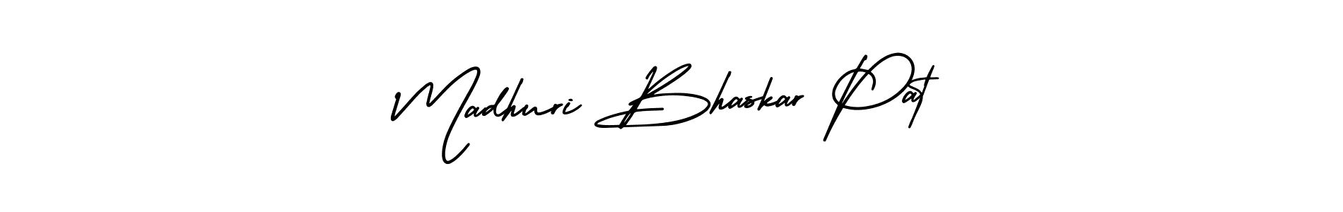 See photos of Madhuri Bhaskar Pat official signature by Spectra . Check more albums & portfolios. Read reviews & check more about AmerikaSignatureDemo-Regular font. Madhuri Bhaskar Pat signature style 3 images and pictures png