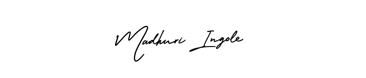Also You can easily find your signature by using the search form. We will create Madhuri Ingole name handwritten signature images for you free of cost using AmerikaSignatureDemo-Regular sign style. Madhuri Ingole signature style 3 images and pictures png