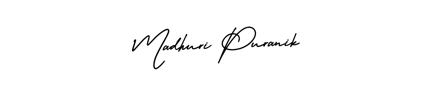 Make a beautiful signature design for name Madhuri Puranik. Use this online signature maker to create a handwritten signature for free. Madhuri Puranik signature style 3 images and pictures png