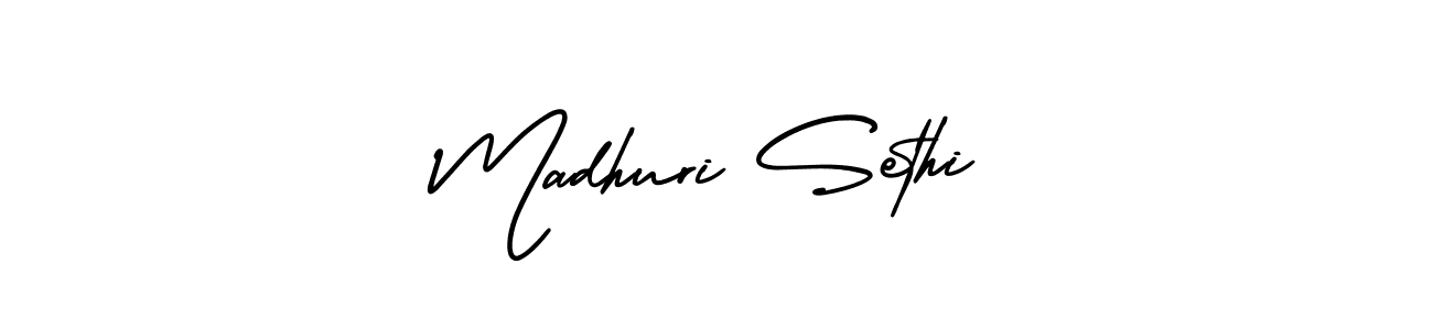 Make a beautiful signature design for name Madhuri Sethi. With this signature (AmerikaSignatureDemo-Regular) style, you can create a handwritten signature for free. Madhuri Sethi signature style 3 images and pictures png