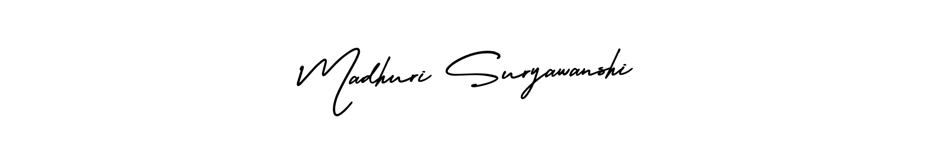 How to make Madhuri Suryawanshi name signature. Use AmerikaSignatureDemo-Regular style for creating short signs online. This is the latest handwritten sign. Madhuri Suryawanshi signature style 3 images and pictures png