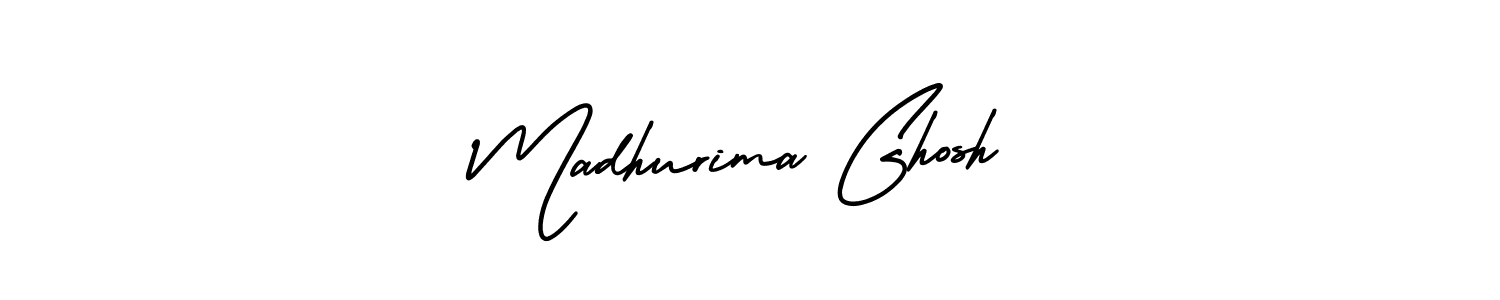 How to make Madhurima Ghosh name signature. Use AmerikaSignatureDemo-Regular style for creating short signs online. This is the latest handwritten sign. Madhurima Ghosh signature style 3 images and pictures png