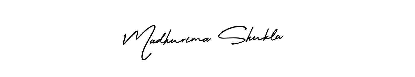 How to make Madhurima Shukla name signature. Use AmerikaSignatureDemo-Regular style for creating short signs online. This is the latest handwritten sign. Madhurima Shukla signature style 3 images and pictures png