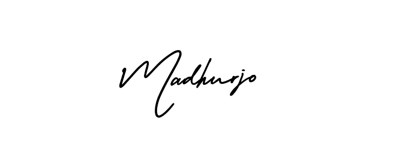 Similarly AmerikaSignatureDemo-Regular is the best handwritten signature design. Signature creator online .You can use it as an online autograph creator for name Madhurjo. Madhurjo signature style 3 images and pictures png