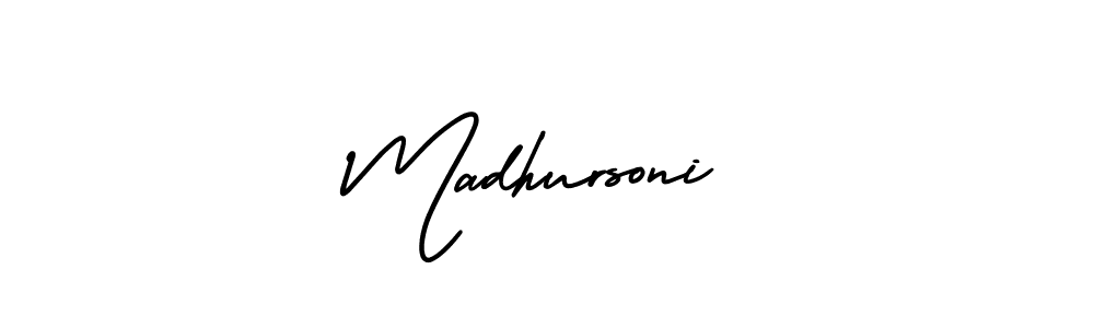 Design your own signature with our free online signature maker. With this signature software, you can create a handwritten (AmerikaSignatureDemo-Regular) signature for name Madhursoni. Madhursoni signature style 3 images and pictures png