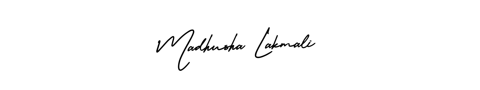 Also You can easily find your signature by using the search form. We will create Madhusha Lakmali name handwritten signature images for you free of cost using AmerikaSignatureDemo-Regular sign style. Madhusha Lakmali signature style 3 images and pictures png