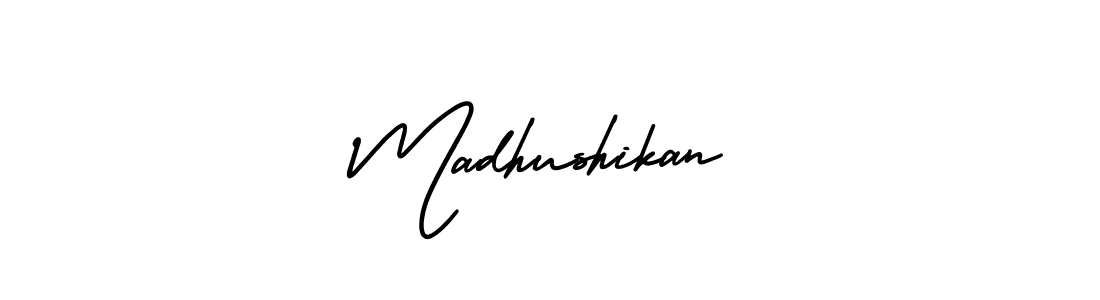 Use a signature maker to create a handwritten signature online. With this signature software, you can design (AmerikaSignatureDemo-Regular) your own signature for name Madhushikan. Madhushikan signature style 3 images and pictures png