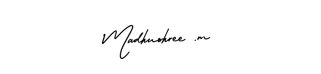 How to make Madhushree .m signature? AmerikaSignatureDemo-Regular is a professional autograph style. Create handwritten signature for Madhushree .m name. Madhushree .m signature style 3 images and pictures png