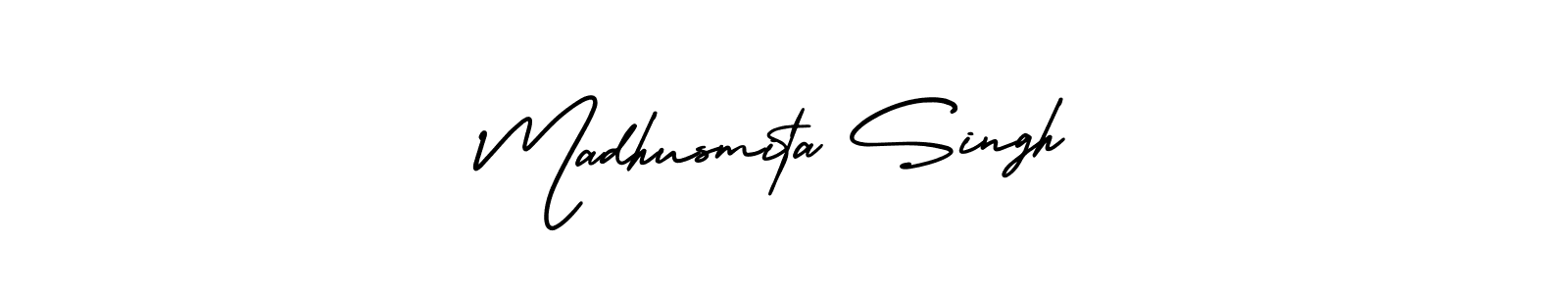 Madhusmita Singh stylish signature style. Best Handwritten Sign (AmerikaSignatureDemo-Regular) for my name. Handwritten Signature Collection Ideas for my name Madhusmita Singh. Madhusmita Singh signature style 3 images and pictures png